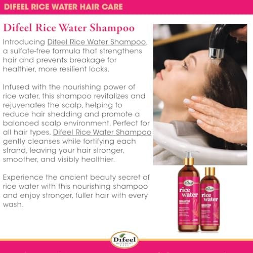DIFEEL RICE WATER SHAMPOO 12 OZ