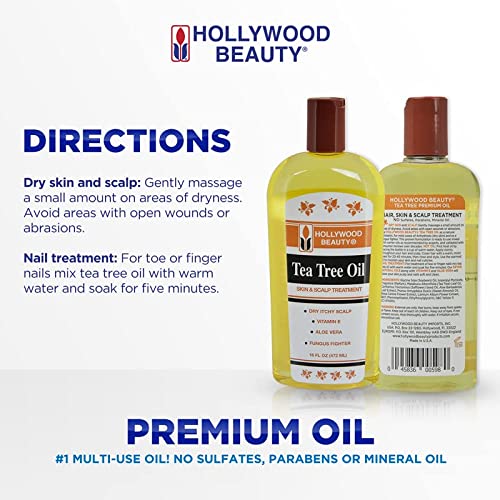HOLLYWOOD OIL TEA TREE 16 OZ