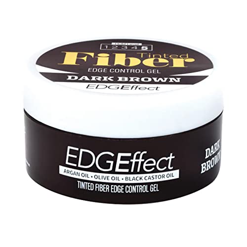 EDGEFFECT TINTED FIBER EDGE GEL DARK BROWN 3.38OZ